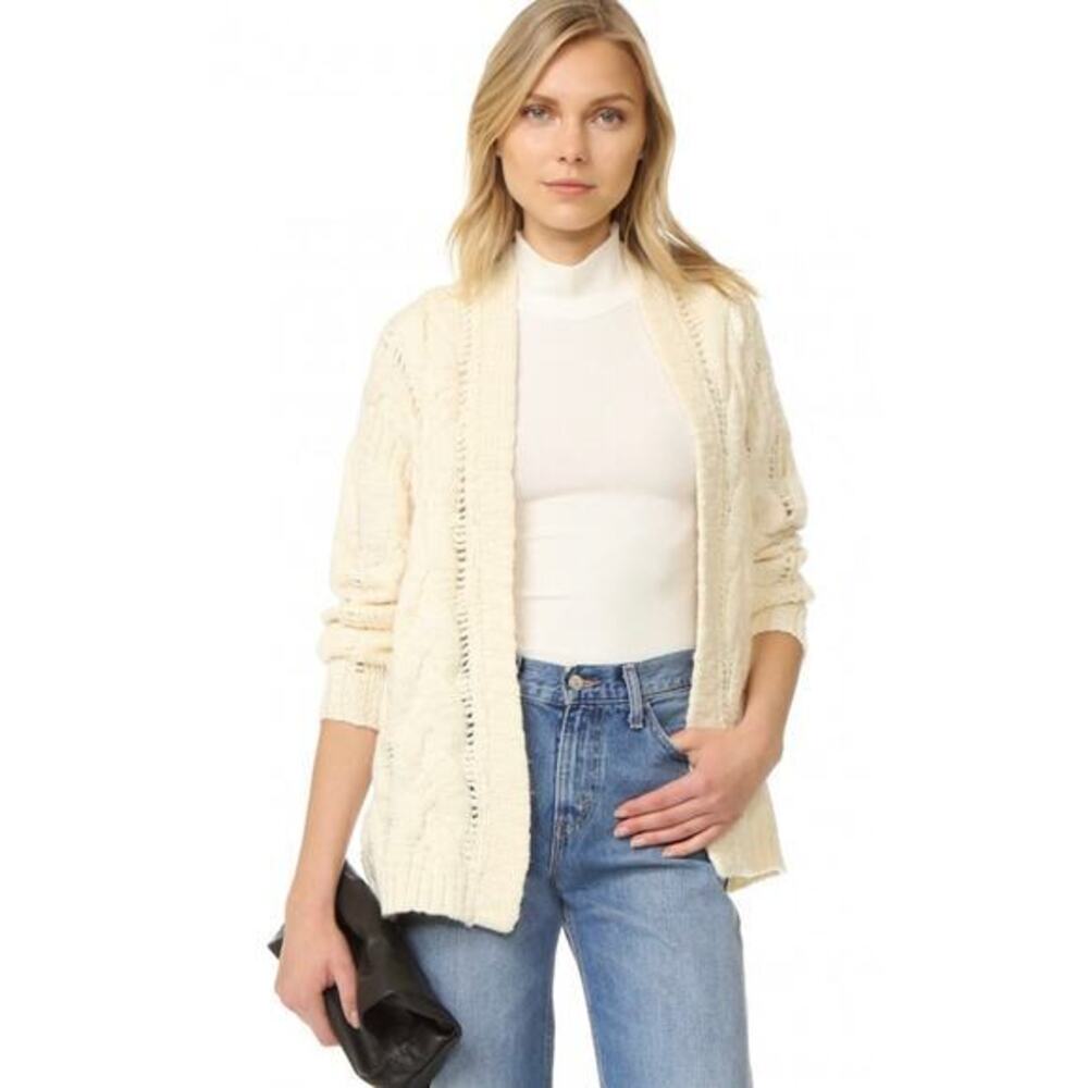 LA VIE by Rebecca Taylor Slub Merino Cardigan size XS/S